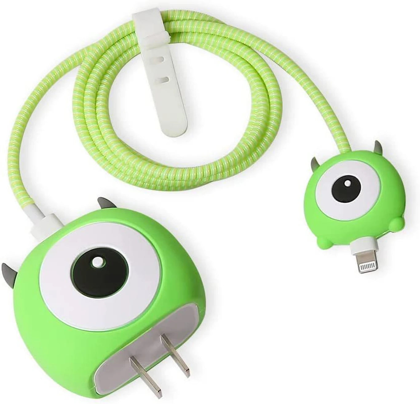 20679 Cute Cartoon Lightning Data Cable Case for Samsung 25W USB-C Power Adapter Charger, Cartoon 3D Design Protective Case {Random Design}