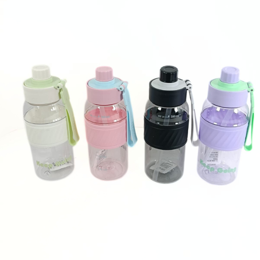 GBT-50512 Large Capacity Plastic Water Sports Drink Bottle with Straw for Summer | {Multi Color}