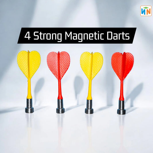 20696 Magnetic Dart Board Game for Kids – 28.5 Cm Indoor & Outdoor Fun with 4 Soft Darts