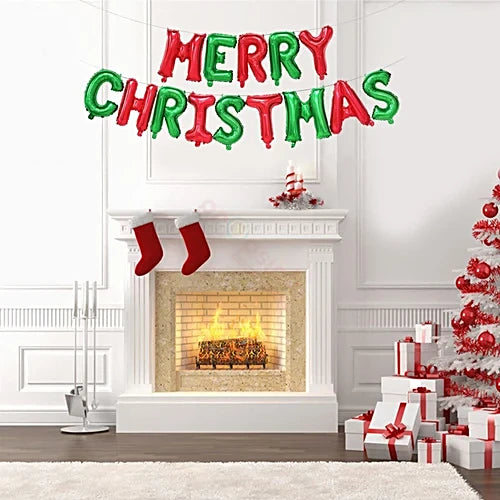 7059 Merry Christmas foil Balloon [Red-Green]