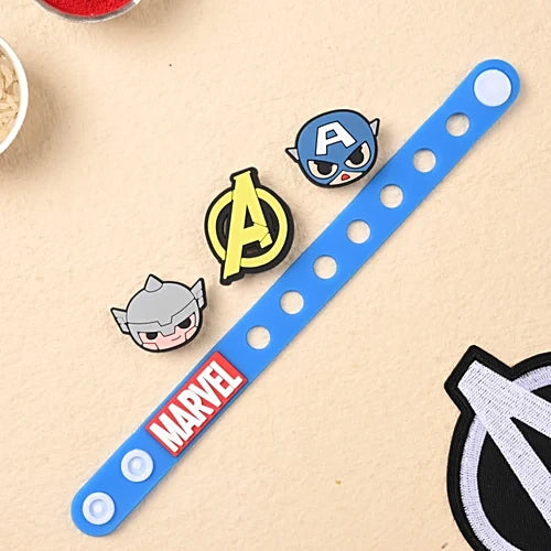 20819 Superhero Silicone Bracelet for Kids | Adjustable Cartoon Wristband | Soft Rubber Band {Random Design}