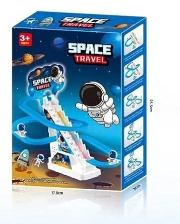 10403 Space Slide Toy Set, Funny Automatic Stair-Climbing spacelings Cartoon Race Track Set