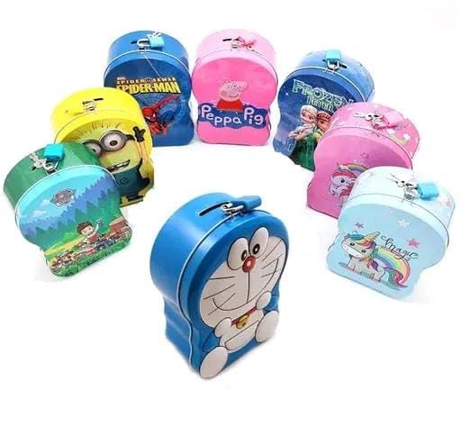 HBC-P-40 Small Money Bank Box With Lock & Key - Random Designs