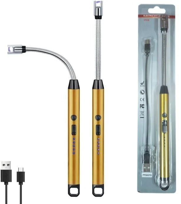 9003 USB-C Rechargeable Electric Lighter Portable Waterproof Flameless for Candles, Kitchen & Outdoor Use