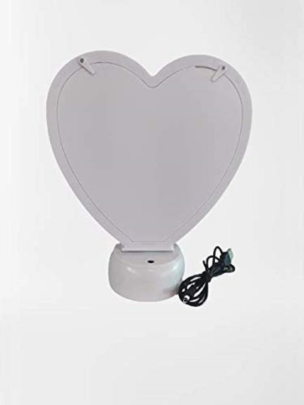 20199 Heart Shape Magic Photo Frame & Mirror| Personalized LED Photo Lamp | Custom Couple Photo Gift | Anniversary, Birthday