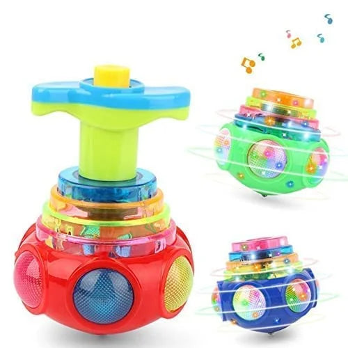 7612 Magic Latoo Toy LED Lights and Music Spinning Toy for Kids Boys Girl Multicolor
