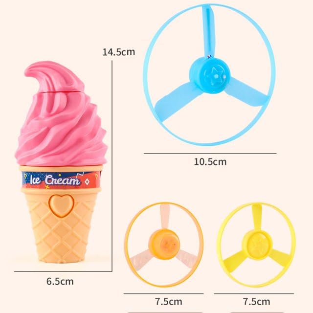 BWL-61A Ice Cream Shaped Flying Disc Propeller Toy for Children, Outdoor Flying Toy, Random Design