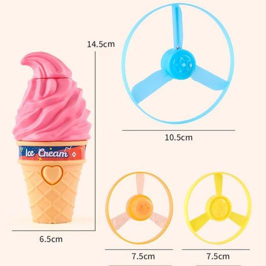 BWL-61A Ice Cream Shaped Flying Disc Propeller Toy for Children, Outdoor Flying Toy, Random Design