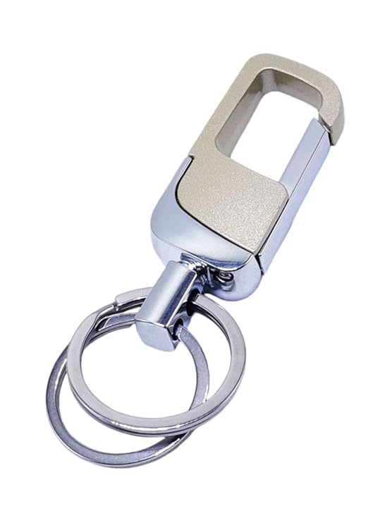 VA013-Q Portable Double Ring Keychain & Key Holder For Car & Bike’s Anti-Lost Key Chain For Gift Boys Girls & Friends  {Random Design}