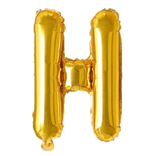 9016 (10 pcs) H Gold Letter Foil Balloon