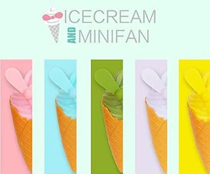JK-23 Handheld Ice Cream Fan Battery Operated Fan {Random colour’s}