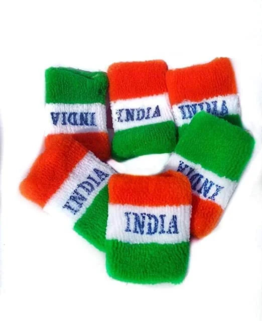 10227 Independence Day and Republic Day Indian Tricolor Hand Bands (Pack of 12 Pcs)