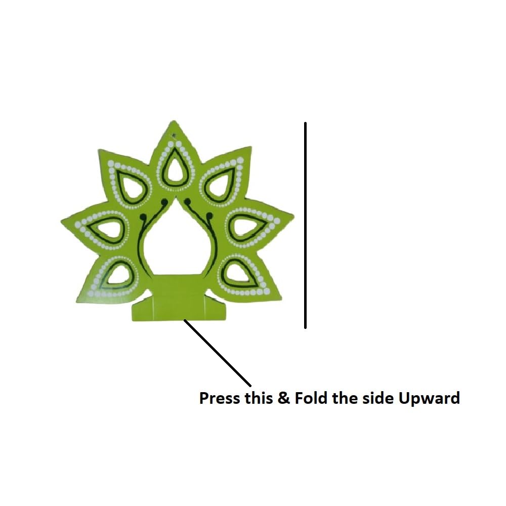 KCH 3087 {Pack of 10} Hanging Festive Mystic Multicolor Printed Paper Lanterns for Home/Office & Many Festive Diwali