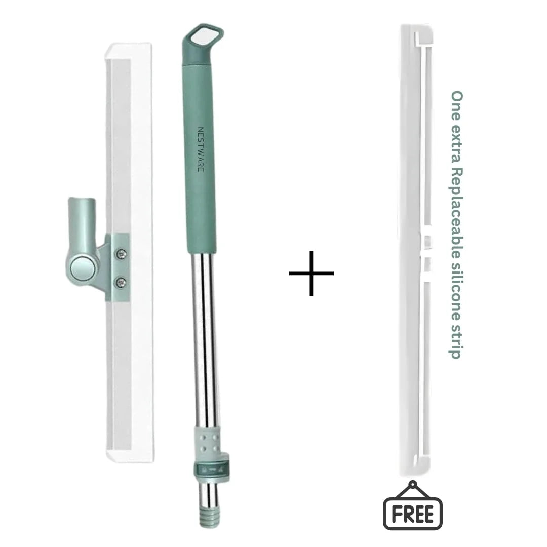 20145 Magic Broom Sweeper with Extendable Handle , Silicone Floor Wiper for Wet and Dry Cleaning