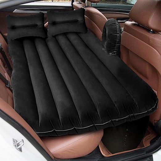 10501 Car Inflatable Bed with Pump & 2 Air Pillow| Quick Inflatable Back Seat Bed| Car Inflatable Mattress
