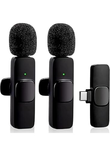 4126 Wireless Lavalier Microphone System Dual Mic USB-C and Lightning Adapters Included