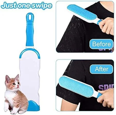 10340 Pet Hair Remover Brush for Dogs and Cats with Efficient Double-Sided Self Cleaning Base