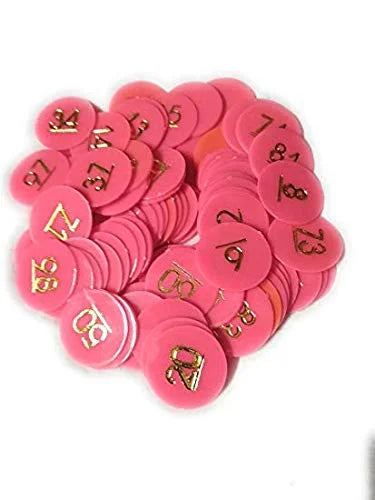 20115 Token/Coin | Chips for Board Games and Other uses | Round Shape Plastic 1 to 100 Numeric Token Coins Without Holes {Multicolor}
