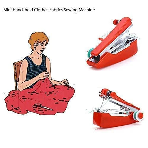 10754 Portable Mini Manual Stapler Style Hand Sewing Machine, Craft Clothes, Stitch Handheld Cordless