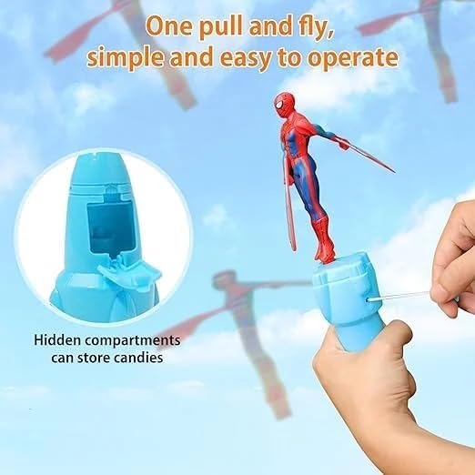 20957 Kids Action Hero Web Shooter Toy, Standing Launcher Rocket Flying Superhero Toy for Boys