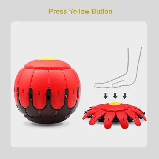 2209 UFO Deformed Ball Toy | 2-in-1 Frisbee & Ball | Glow-in-The-Dark Transforming Flying Disc for Kids