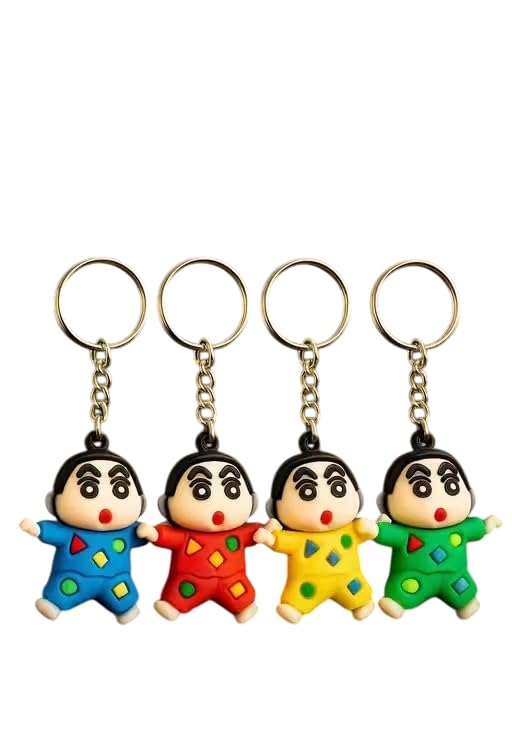 20882 {Pack of 12} Shinchan Nightsuit Keychains | Cute Cartoon Character Keychain for Boys & Girls