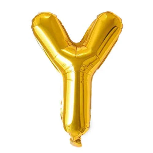 9036 (10 pcs) Y Gold Letter Foil Balloon