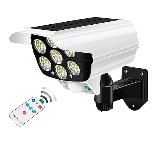 20729 Solar Light Outdoor 77 Led Motion Sensor Security Wireless Camera Shaped Wall Lamp,Waterproof, Rotatable for Home, Outdoor, Garden with Remote Control