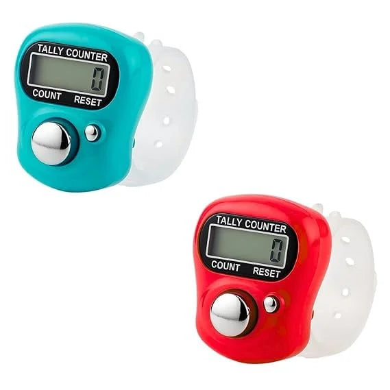 1011 { Pack of 1 } LCD 5 Digit Counting Machine Tally Counter Tasbeeh Digital Display Finger Hand Counter Islamic Zikr Tasbih { Random Colour }