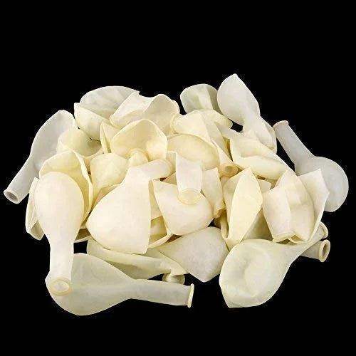 2035 (50 Pcs) White Metallic Balloons