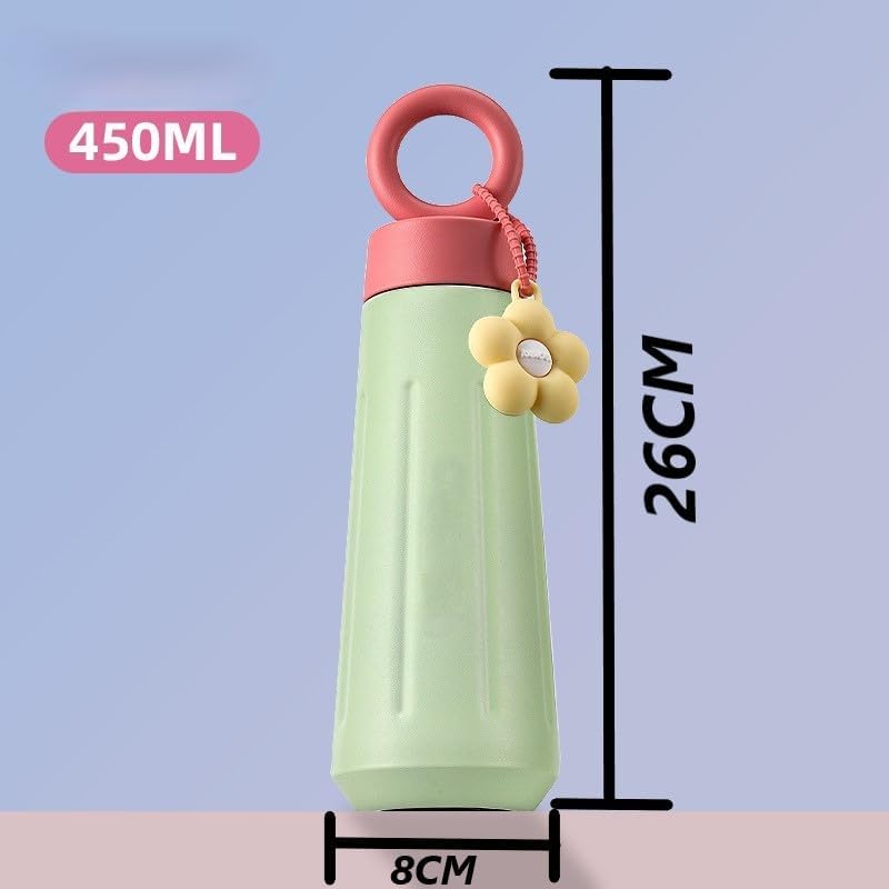 20522 Petal Cup Bottle with Handle (500ml) - with flower keychain muilticolor