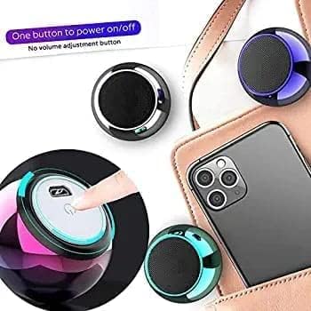 20343 Mini Portable Bluetooth Speaker, Wireless, Metallic Chrome Finish, TWS Mode, Type C Charging