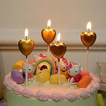8852(4pcs) Stick Candles for Cake Decoration, Wedding, Anniversary, Valentine Day, Engagement and Birthday Celebration.. (10 packet)