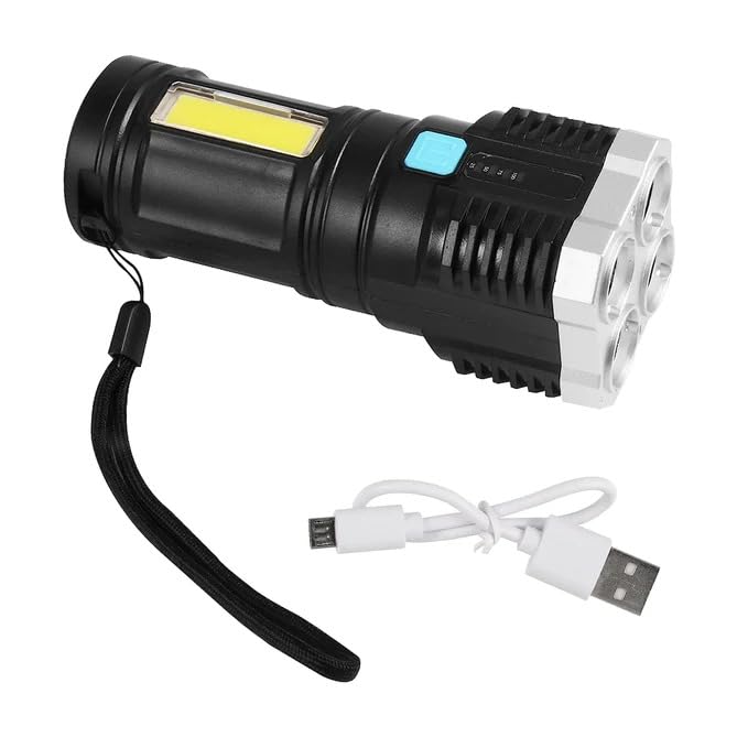 L-S03 Multifunctional Strong 4 LED Torch Light, Portable Rechargeable