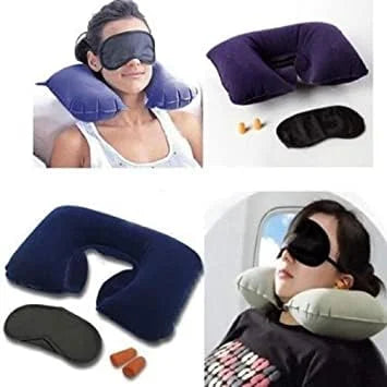 SH-50 ( 3 IN 1 )TRIP TRAVEL KIT Neck Pillow & Eye Shade