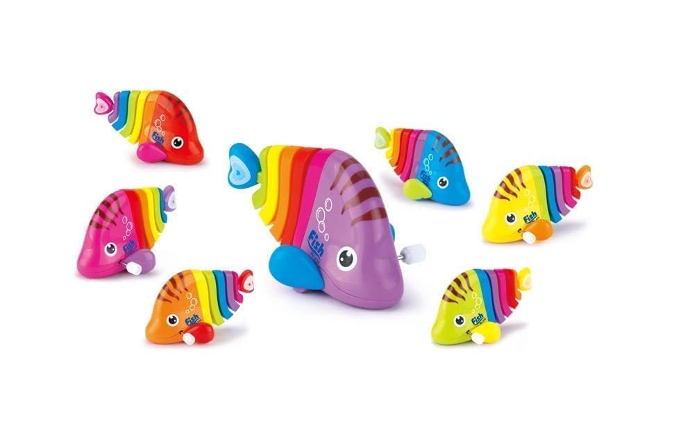 6637 Colorful Movable Animal Fish Toy/Toy for Toddlers/Gear Wind Up Fish Toy for Girls & Boys || Crawling Toys for Birthday Gift - Multicolour