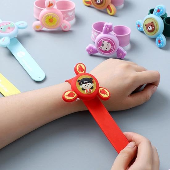 R002 Fidget Spinner Wrist Band for Kids with LED Light Up Silicone Strap
