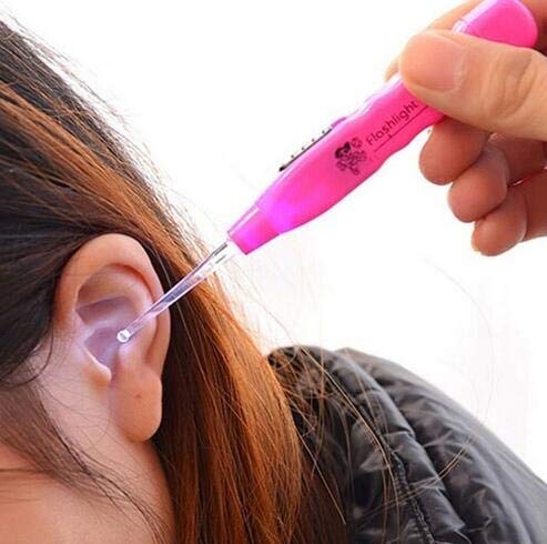 JH-3188 Unisex Lighted Earwax Removal Ear Cleaning Tool with Three Adapters Tips