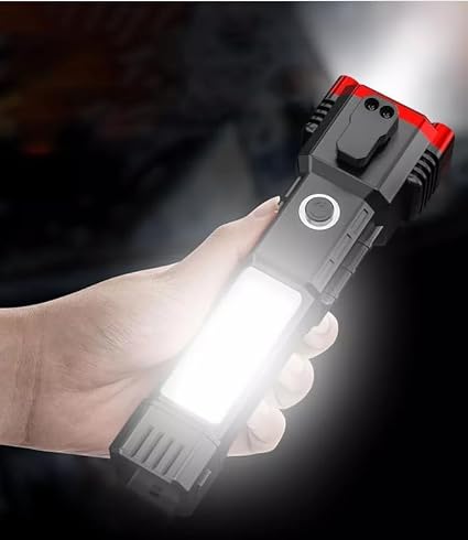 20793 Powerful 3W LED 4 Mode Long Distance high Power Long Lasting Flashlight Torch(Black)