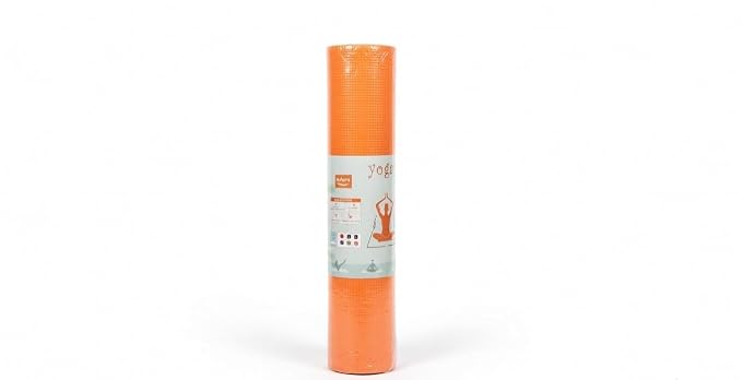 21055 Yoga Mat with Carry Strap | Non-Slip Exercise Mat for Home & Gym | Eco-Friendly, Lightweight & Durable Workout Mat | Ideal for Yoga, Pilates, Fitness | Ideal for Men & Women (Multicolour)