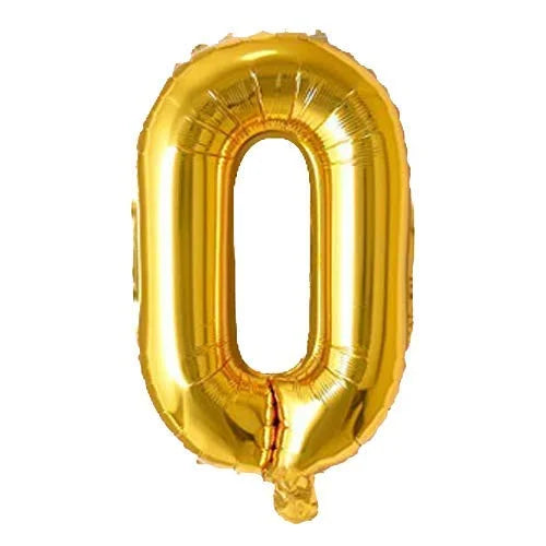 9023 (10 pcs) O Gold Letter Foil Balloon