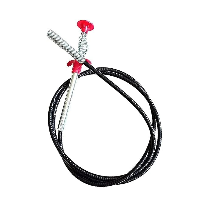 10298 Pipe Dredging Tools Drain Snake Drain Cleaner Sticks Clog Remover Cleaning Tools Household for Kitchen Sink Flexible Four Claws Spring Curve Trash Grabber Picker Hair Catcher (160 Cm)