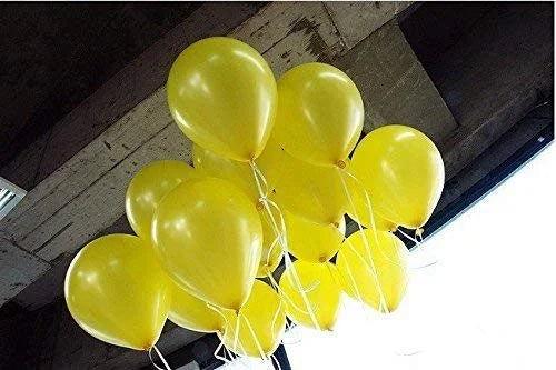 2084 (50 Pcs) yellow Metallic Balloons