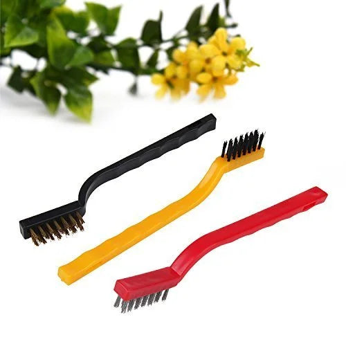 8005 kitchen tools Mini Plastic Gas Cleaning Tool Kit Wire Brush Set of 3