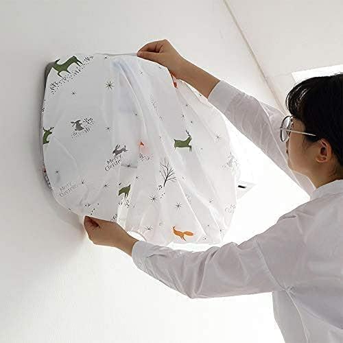 21139 Waterproof Air Conditioner Dust Cover for AC  - Dustproof, Stretchable, Multicolor {Size-110*33*31cm}