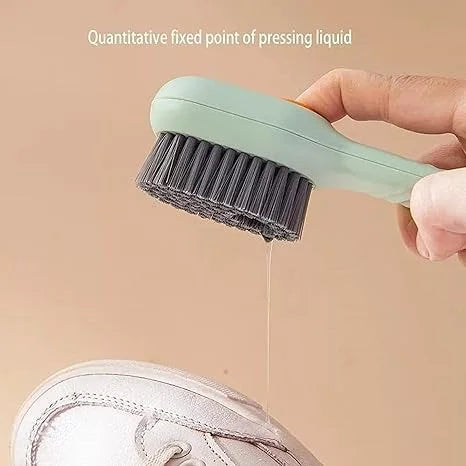 10093 Cleaning Brush Soap Dispensing Cleaning Brush Shoe , Cloth & Kitchen Cleaning Brush (Multicolor)
