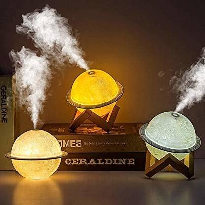 21274 Home Use LED Lunar Air Humidifier 3D Moon Lamp Diffuser Aroma Essential Oil USB Rechargeable Ultrasonic Mist Purifier