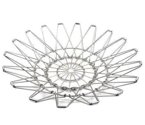 10112 Kitchen Stainless Steel Multipurpose Folding Fruit and Vegetable Basket