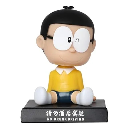 20003 Super Hero Action Figure Limited Edition Bobblehead with Mobile Holder for Car Dashboard, Office Desk & Study Table- (Nobita)