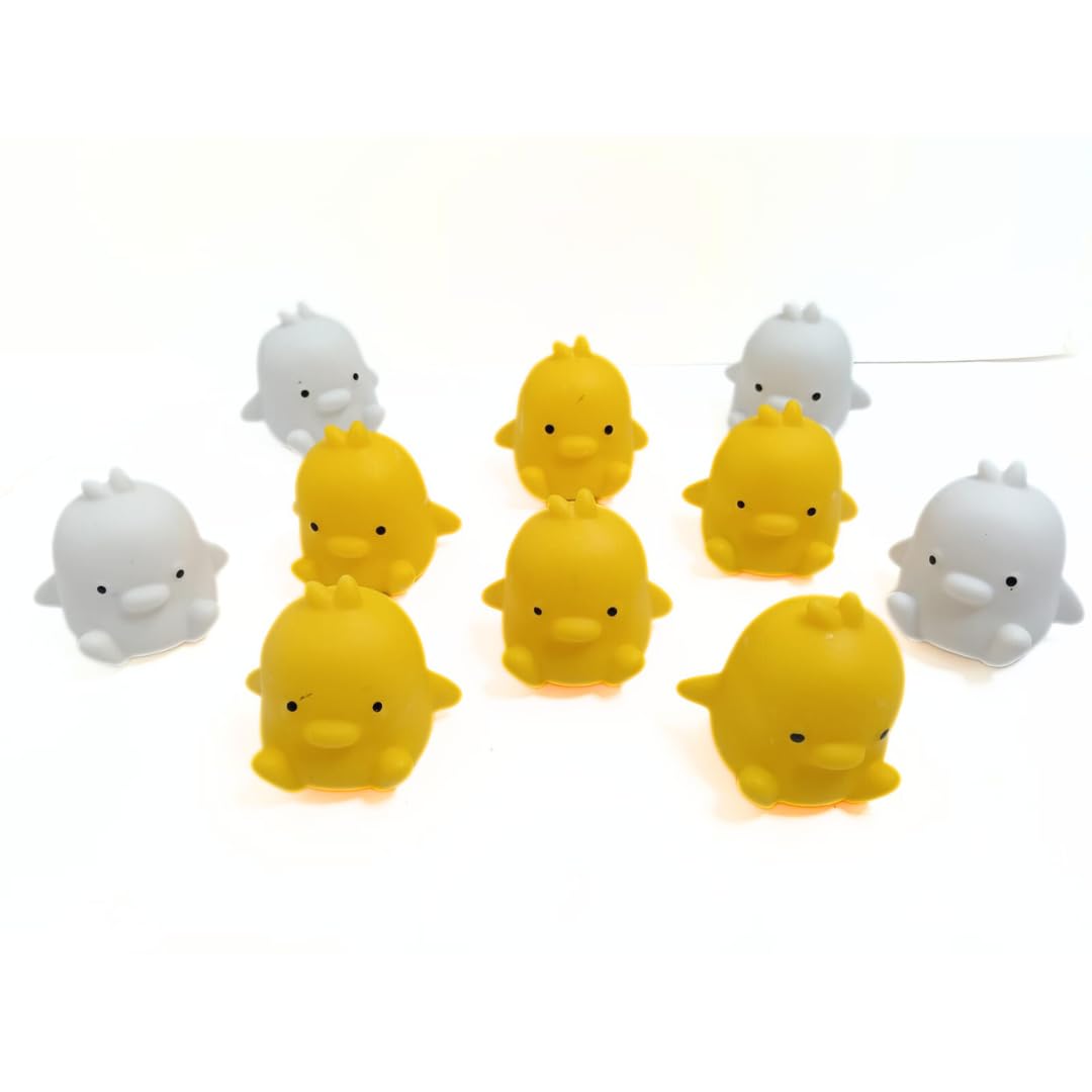 KT-C151 Cute Duck Night Light Nursery Nightlight Lamp Battery Operated Squishy Silicone Bedside Lamp with Tap Control, Fastival Gift